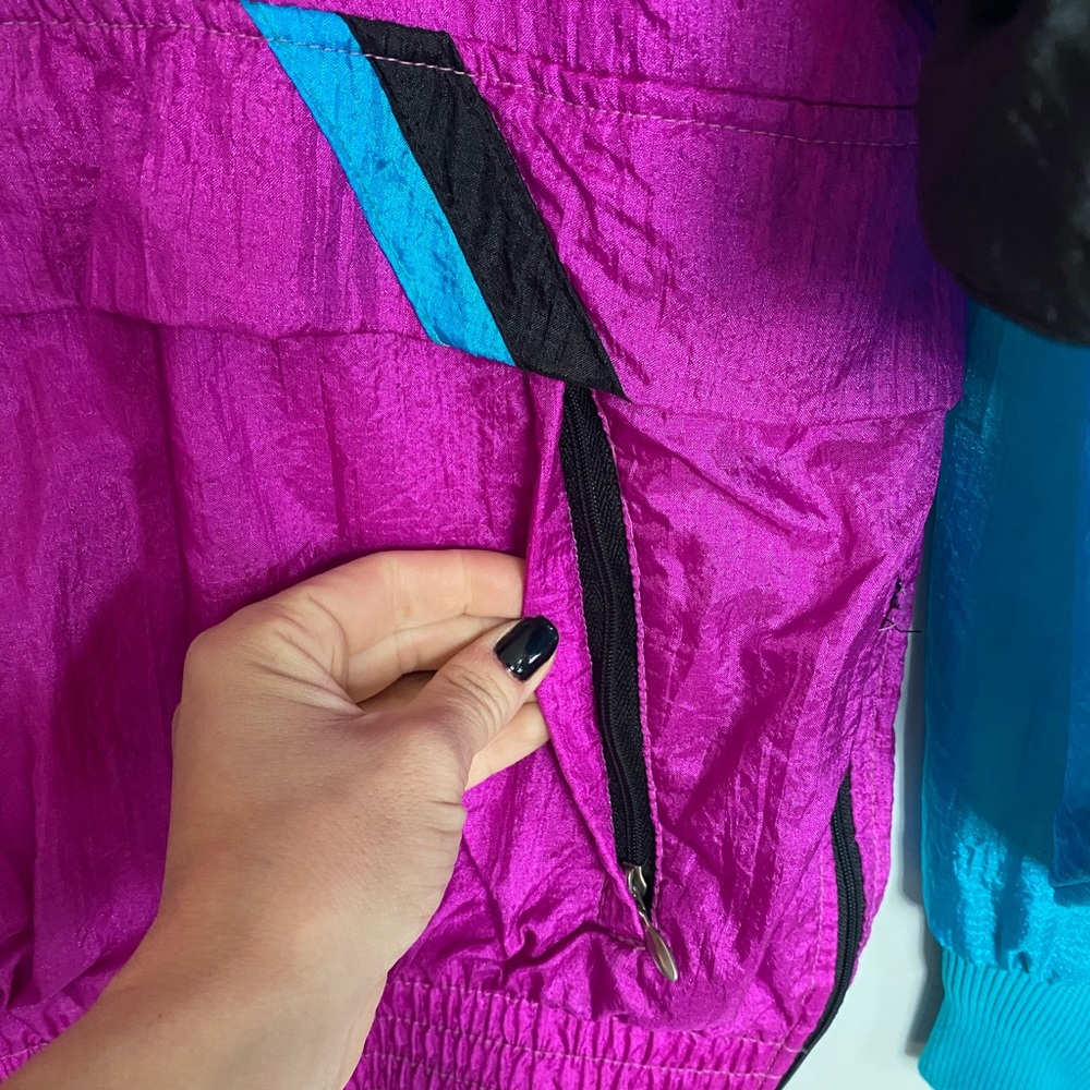 Vintage 80s windbreaker jacket woman’s size M - Picture 6 of 7